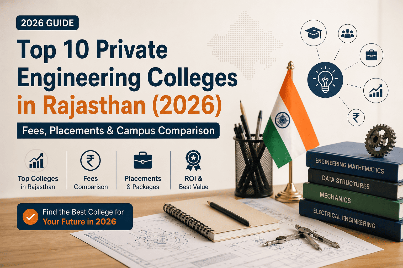 Top 10 Private Engineering Colleges in Rajasthan (2026): Fees, Placements & Campus Comparison