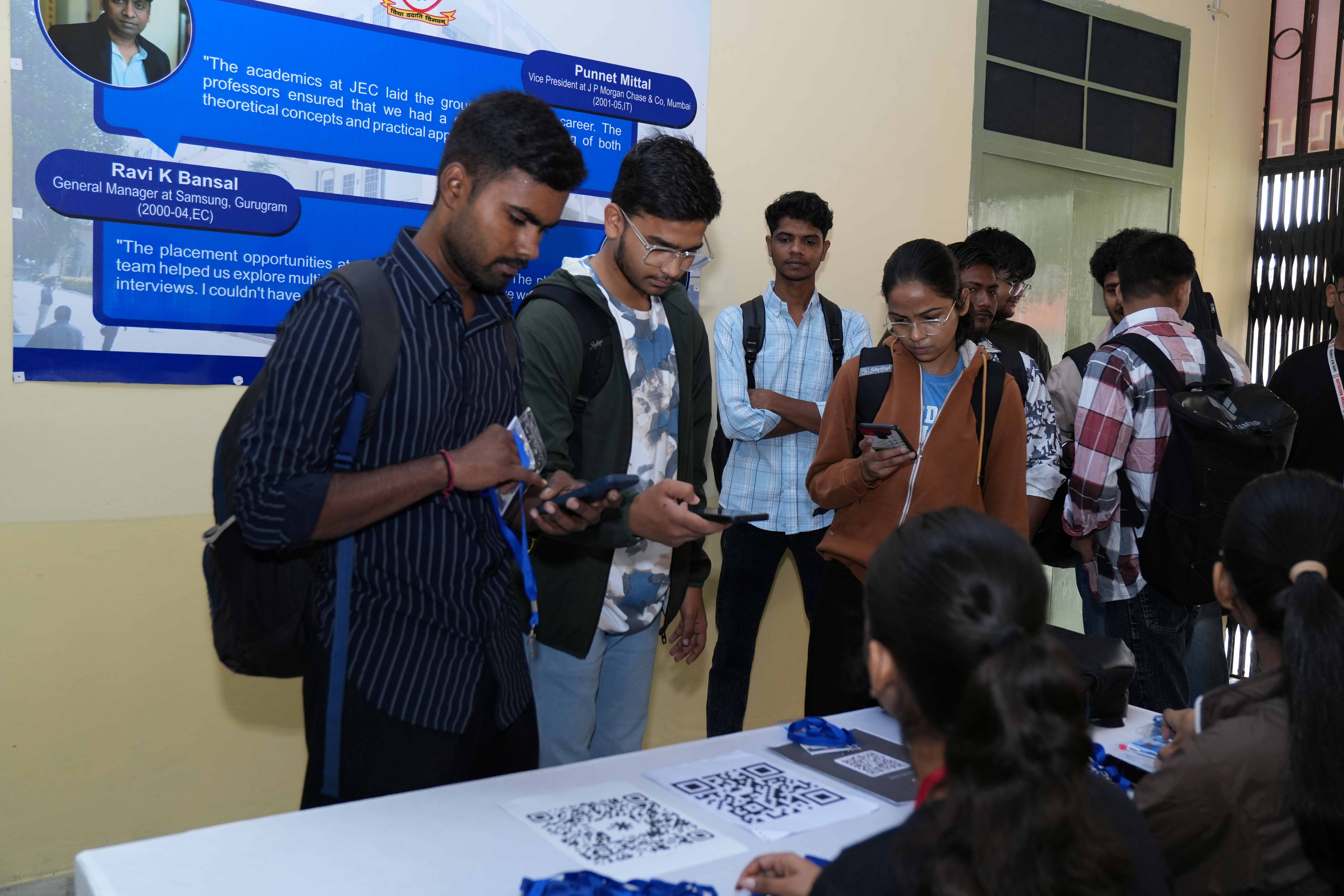 Students attending a skill development workshop at Jaipur Engineering College