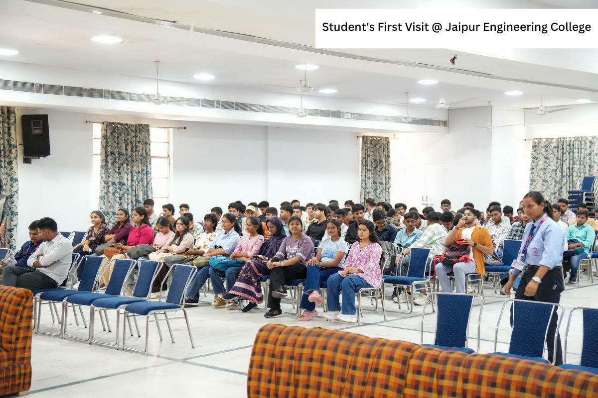 Engineering students attending class with faculty at Jaipur Engineering College