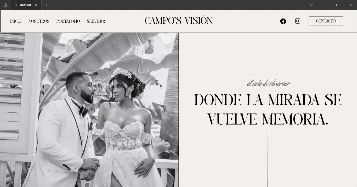 Sitio web de Campo's Vision