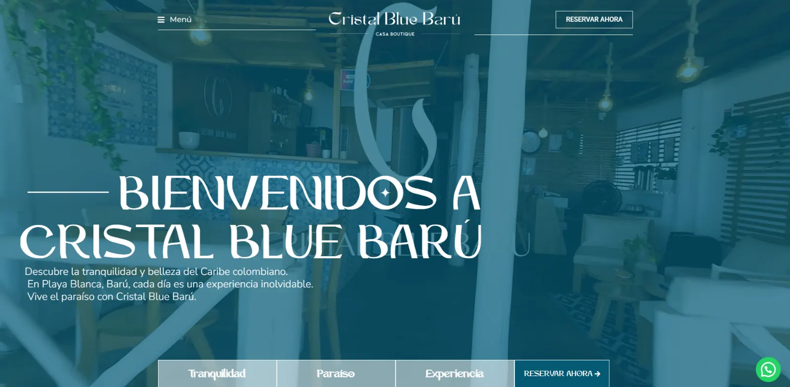 Sitio web de Cristal Blue Barú
