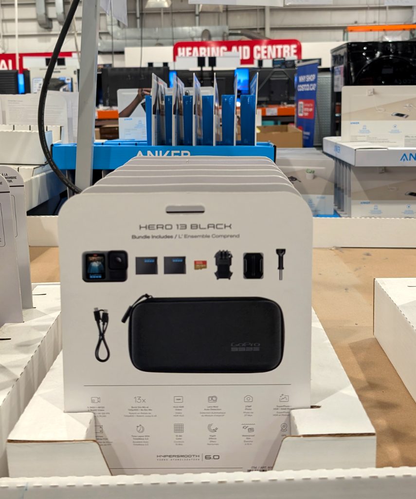 GoPro HERO 13 BLACK camera bundle from Costco, including action camera, case, and accessories, priced at $399.97.