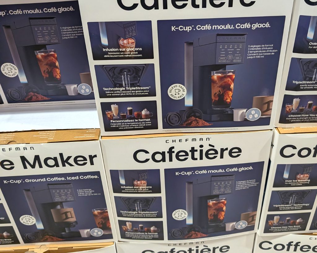 Chefman Caffeinator single serve coffee brewer for hot and iced coffee, available at Costco for $99.97.
