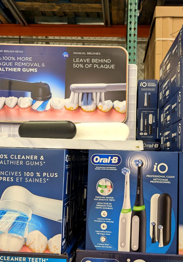 Oral-B iO Electric Toothbrush pack of 2, offering superior cleaning and healthier gums, available at Costco for $129.99.