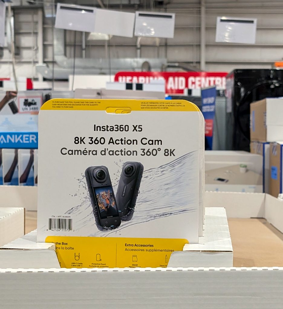 Insta360 X5 8K 360 Action Camera bundle from Costco, perfect for capturing immersive 8K 360-degree video.