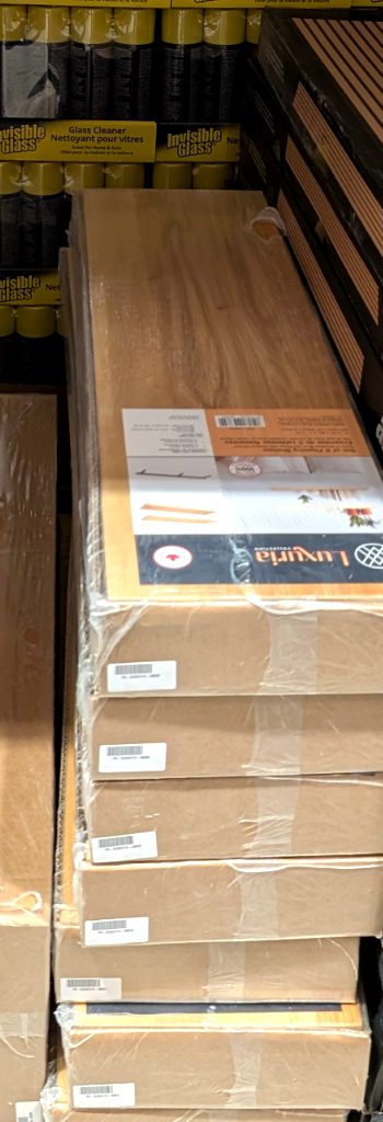 Luxuria brown floating shelves, pack of 2, for stylish home decor from Costco, priced at $39.97.