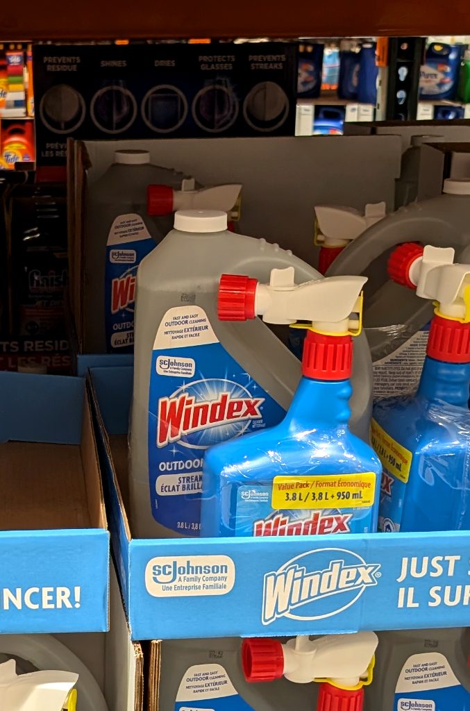 Windex Outdoor cleaner value pack with 950ml spray and 3.8L refill from Costco, $18.99.