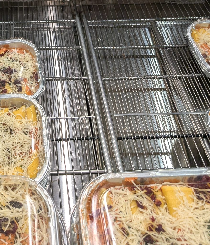 Kirkland Signature Five Cheese Manicotti with Sundried Tomatoes, a prepared meal from Costco, $17.42.