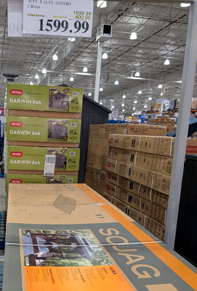 Sojag Alma 10x14 ft metal and aluminum gazebo from Costco, ideal for outdoor patios and backyards.