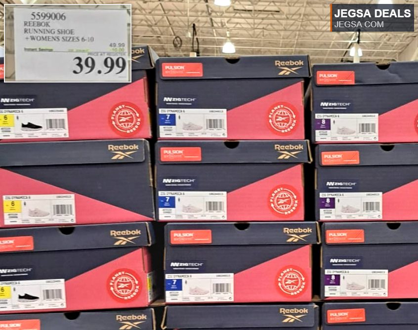 Reebok women's running shoes, sizes 6-10, for active lifestyles. Find comfort and support at Costco for $39.99.