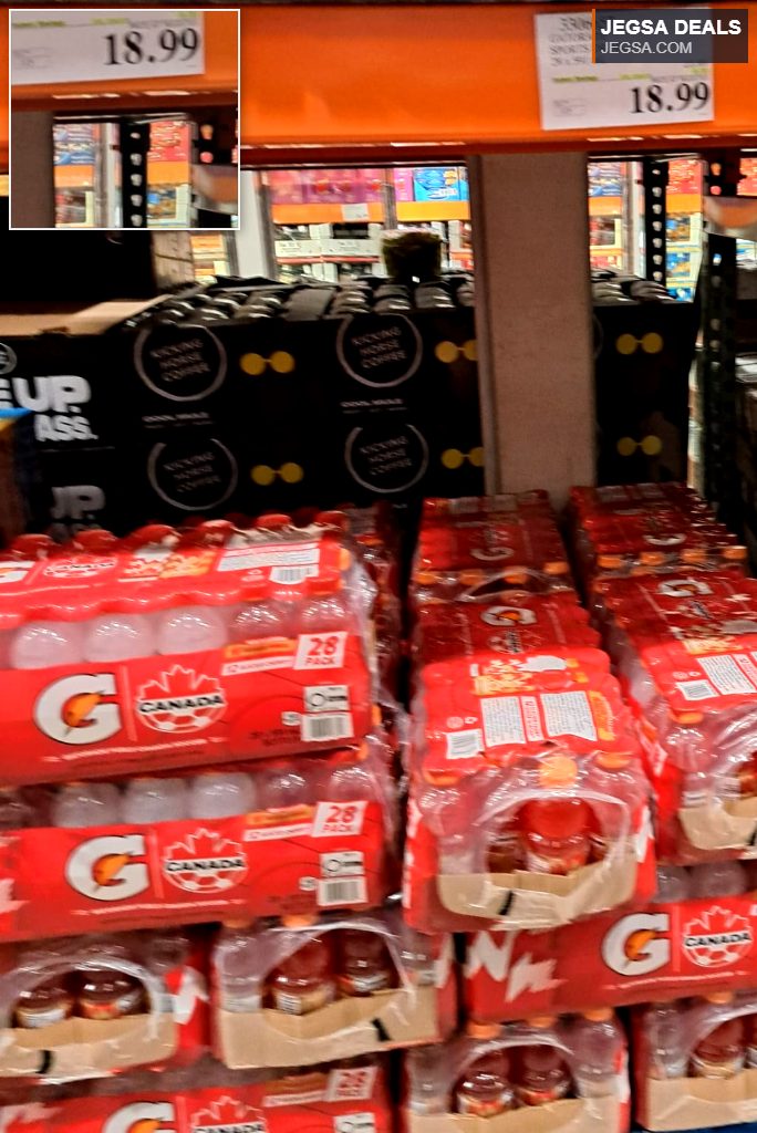 Gatorade Sports Drink 28-pack from Costco, 18.99, ideal for hydration and energy replenishment.