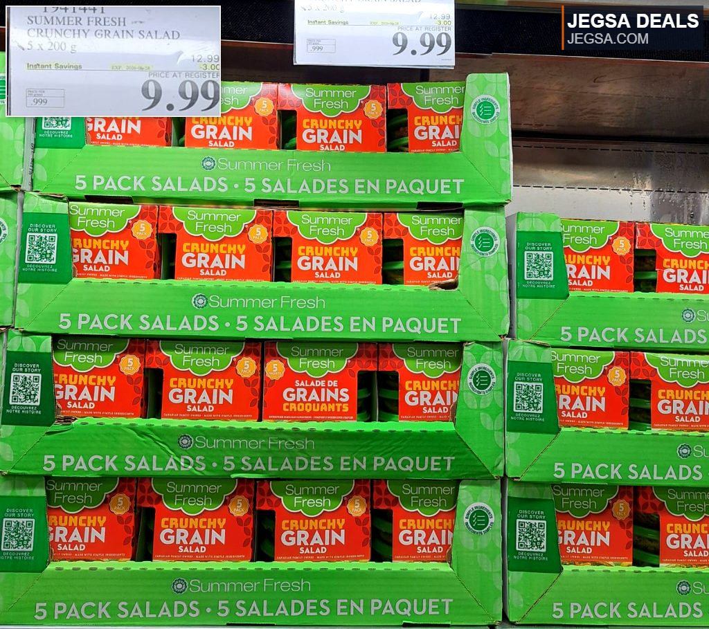 Summer Fresh Crunchy Grain Salad 5 Pack from Costco, $9.99, a convenient and healthy meal solution for any time.