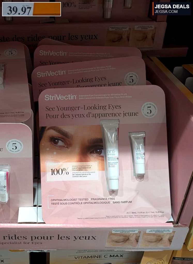 StriVectin Intensive Eye Concentrate for Wrinkles PLUS, 30mL+7mL, an anti-aging eye cream from Costco for $39.97.