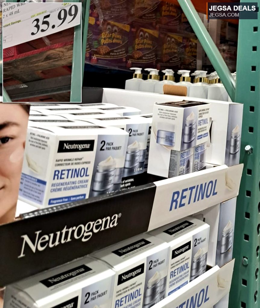 Neutrogena Rapid Wrinkle Repair Retinol Regenerating Cream 2-pack from Costco, $35.99.