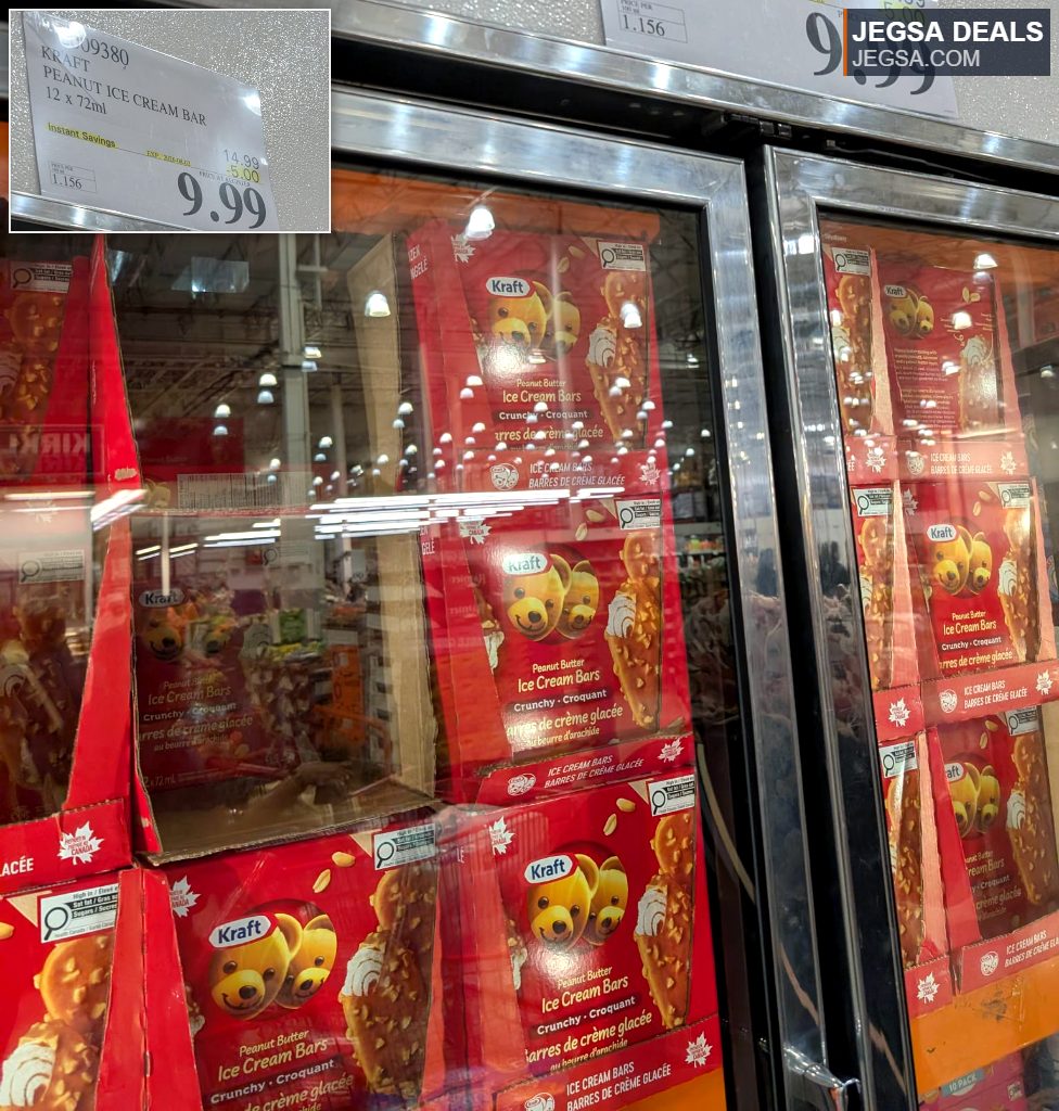 Kraft Peanut Ice Cream Bars, a 12-pack of crunchy peanut-flavored frozen treats from Costco for $9.99.