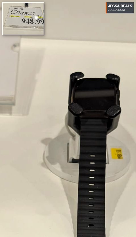 Black titanium Apple Watch Ultra 3 GPS/Cellular 49mm from Costco with instant savings, priced at $948.99.