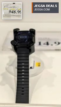 Apple Watch Ultra 3 GPS/Cell 49mm Titanium Black smartwatch with rugged design and advanced features, available at Costco for $948.99.