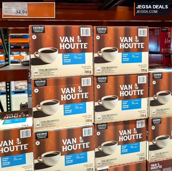 Van Houtte French Roast coffee K-Cups, 80-count pack, from Costco for $34.99.