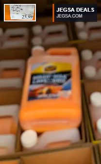 Meguiar's Citrus Punch Car Wash, 23.99, a large orange gallon container, perfect for automotive cleaning from Costco.