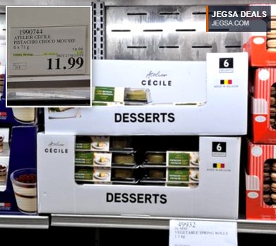 Atelier Cécile Pistachio Choco Mousse dessert cups from Costco, 6-pack on sale for $11.99.