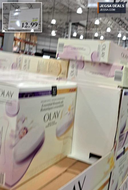 Olay Essential Botanicals Bar Soap 12-pack from Costco, $12.99, featuring nourishing oils for soft skin.