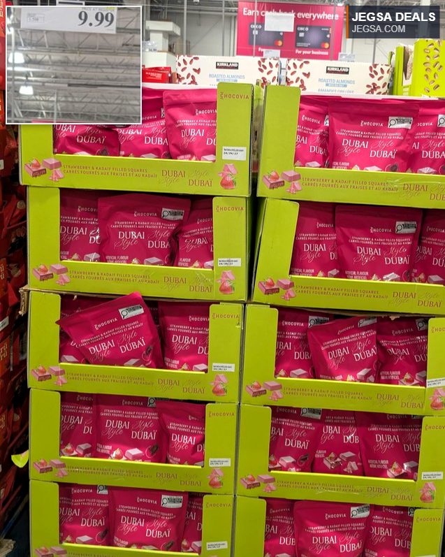Chocovia Dubai Style Strawberry & Kadaif Squares, 625g, from Costco for $9.99.