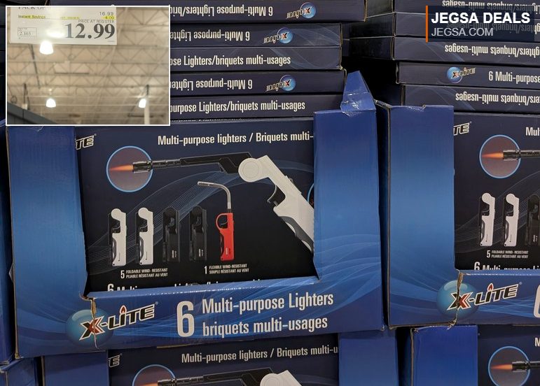 X-Lite 6-pack multi-purpose utility lighters with various designs, including long-reach and flexible types, from Costco for $12.99.