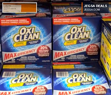 Oxi Clean Max Efficiency 5.25kg stain remover powder from Costco, on sale for $19.99.