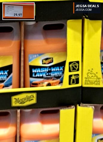 Meguiar's Citrus Punch Car Wash, 3.78L bottle, for effective car cleaning and waxing, available at Costco for $19.97.