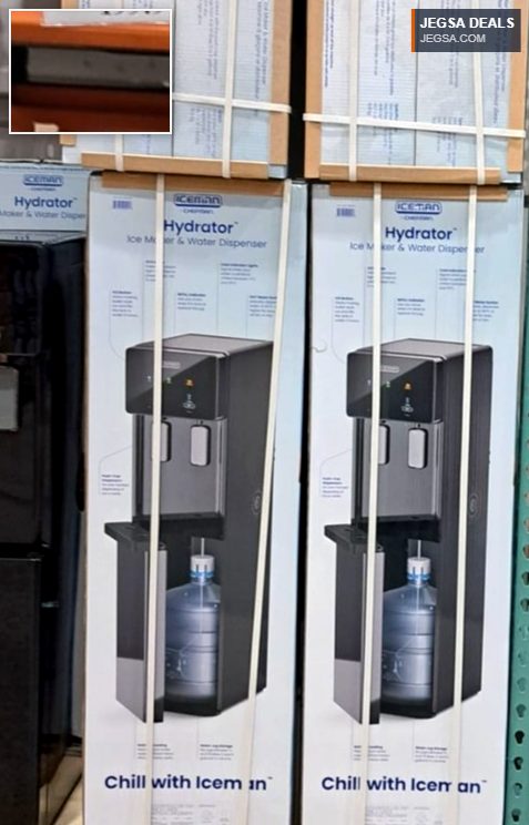 Icem an Hydrator black ice maker and water dispenser, available at Costco for $199.97.