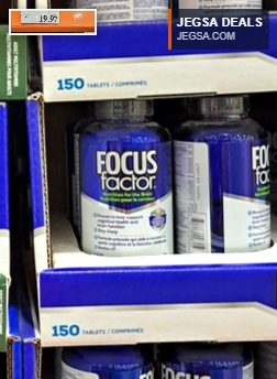 FOCUS factor Brain Nutrition 150 tablets from Costco for cognitive health, priced at $19.97.