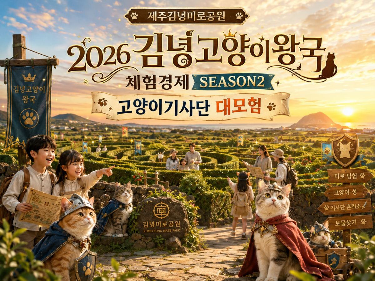 제주김녕미로공원 2026 김녕고양이왕국 체험경제 SEASON2 고양이기사단 대모험 대표 이미지