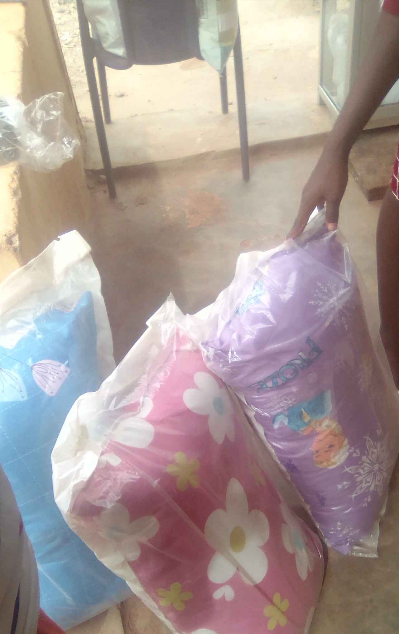 Fibre  and foam pillow