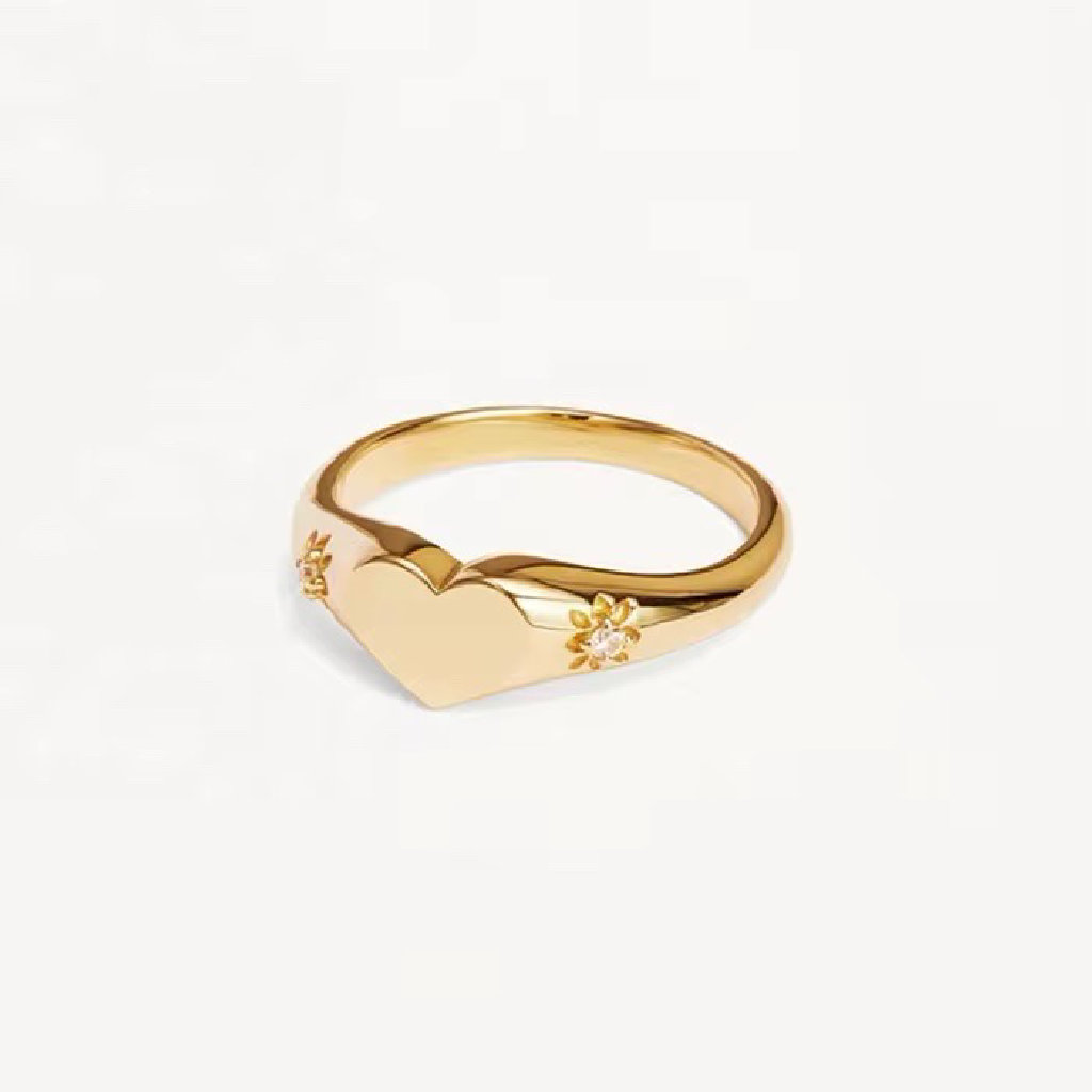 bague en or en cœur