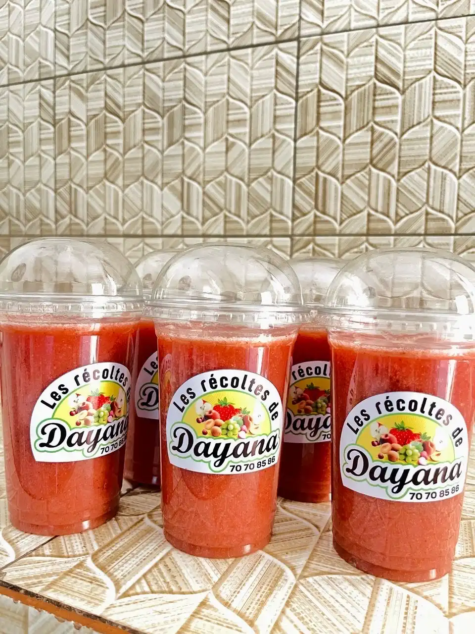 Smoothies de fraise bio