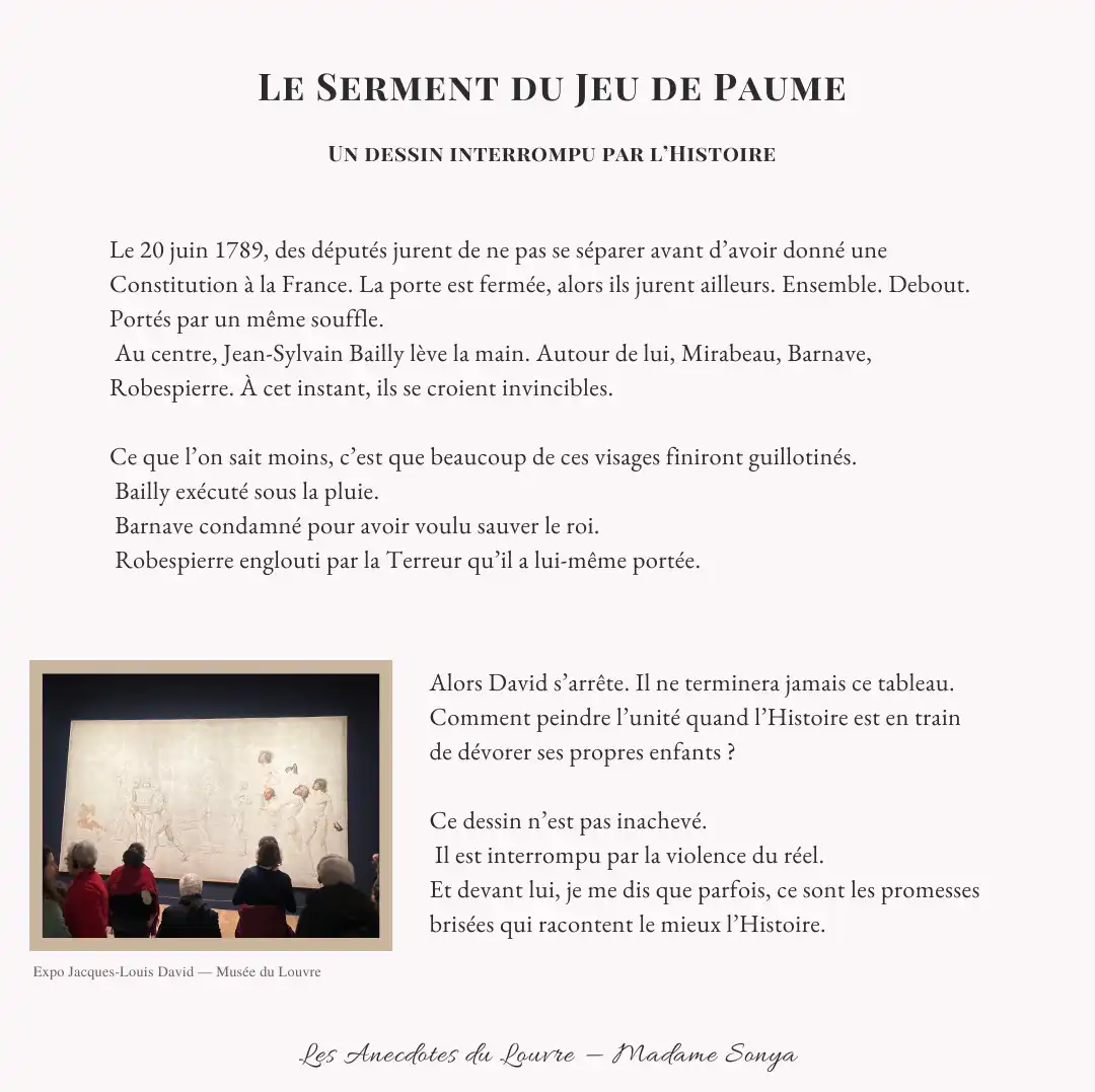 Le Serment du Jeu de Paume - expo Jacques David 2025 - Musée du Louvre