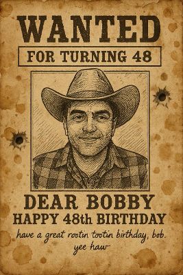 Wanted Birthday Card thumbnail