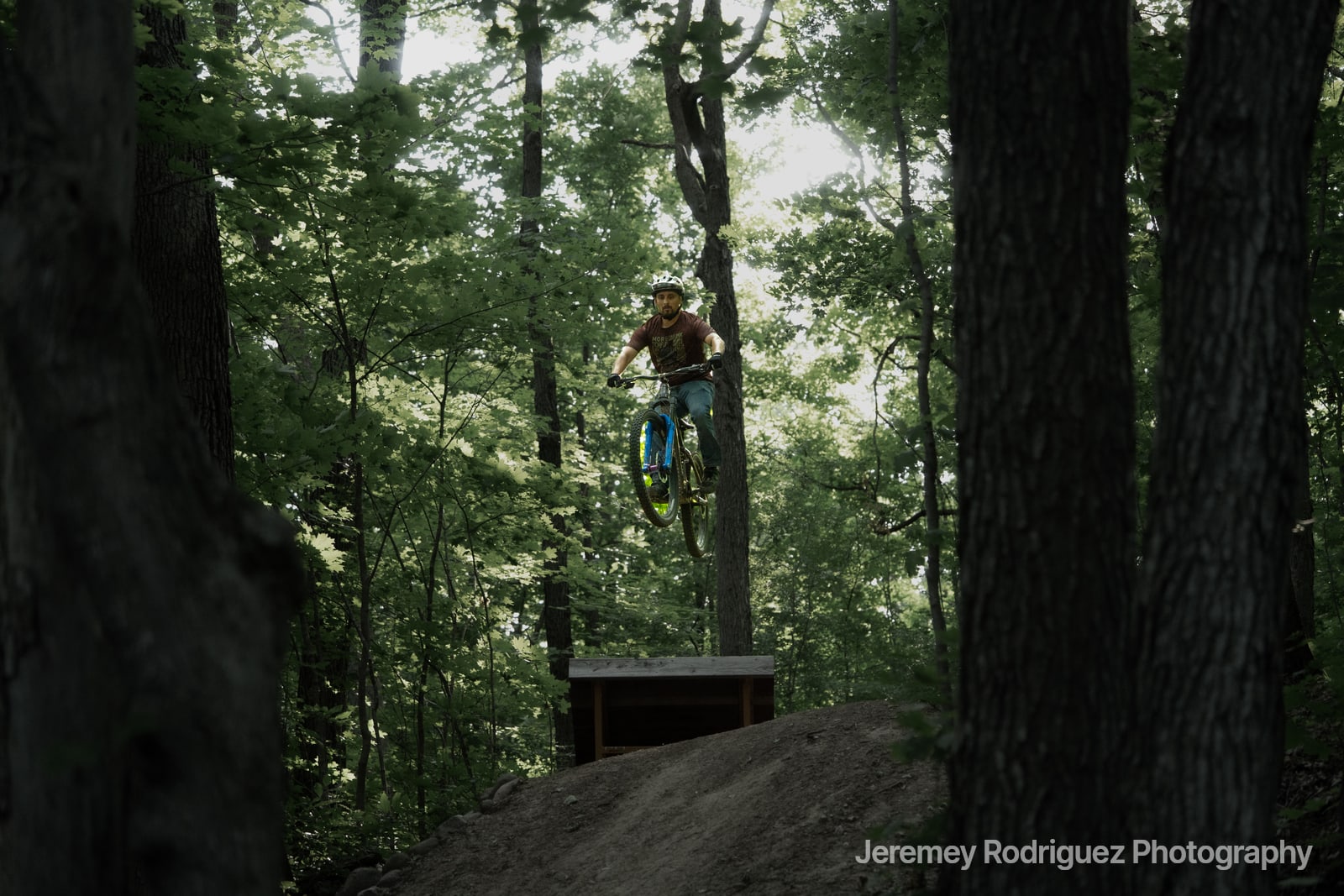 Forest Jump Line Mountain Bike Airtime