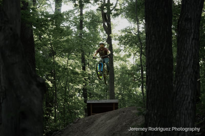 Forest Jump Line Mountain Bike Airtime