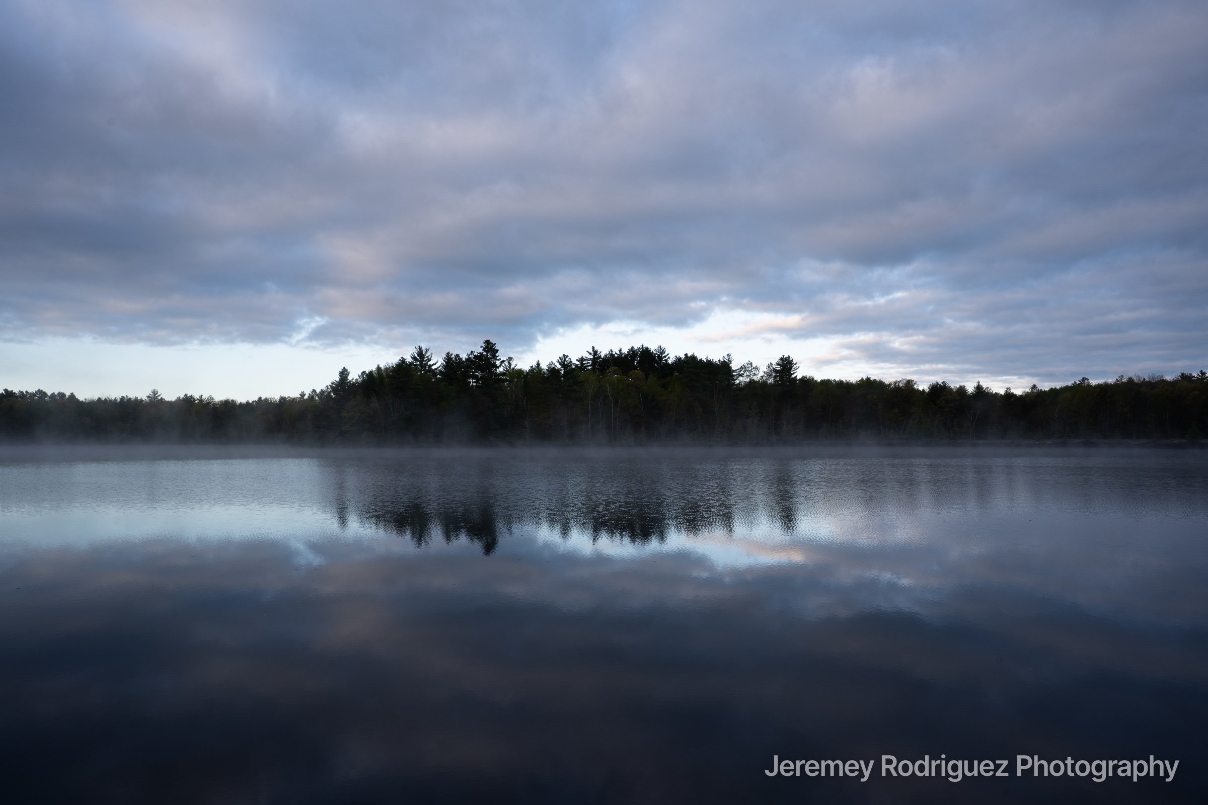 Northwoods Misty Lake Reflections at Dawn in Wisconsin