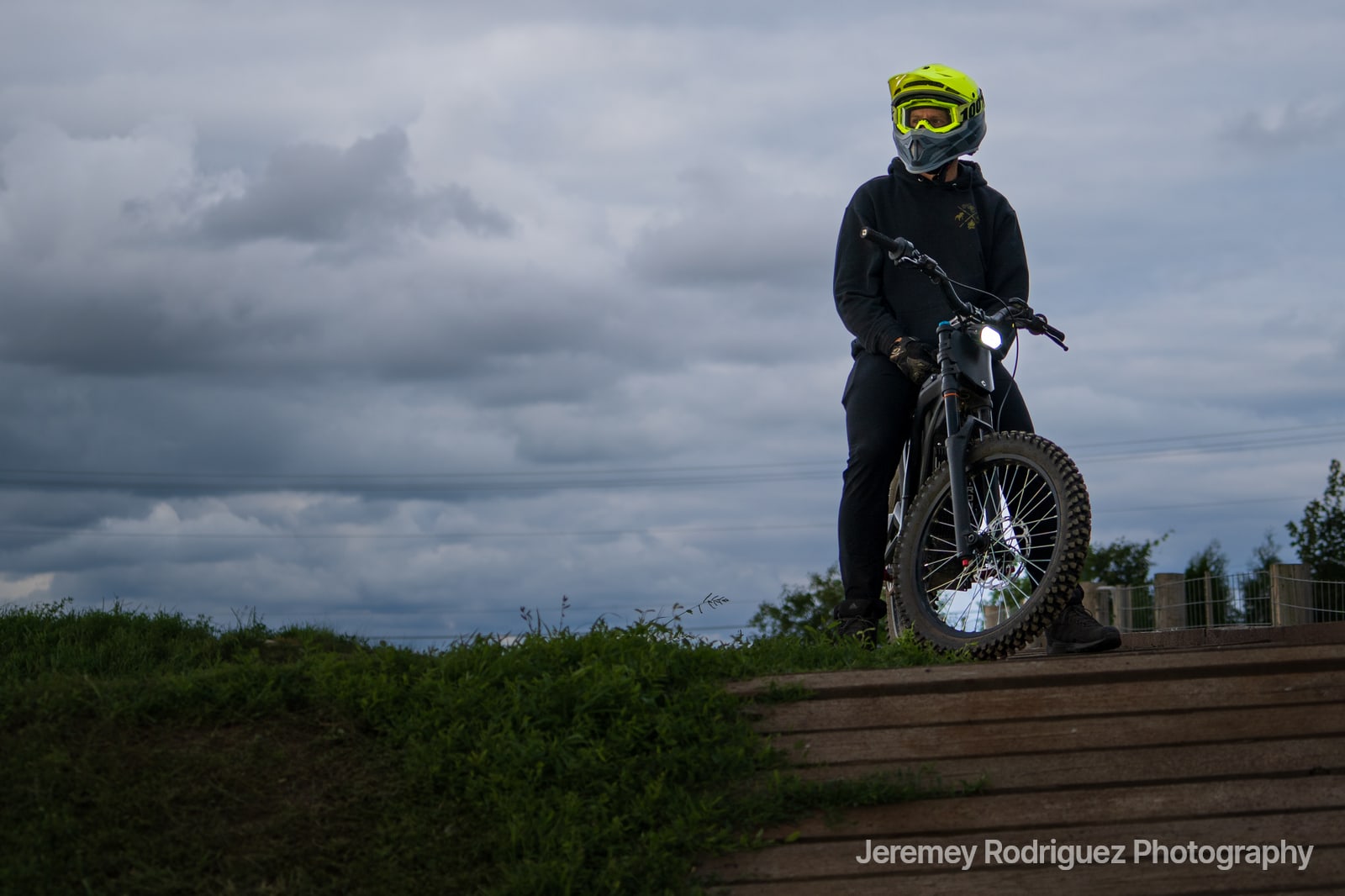Rider Perched on a Dirt Bike Overlook