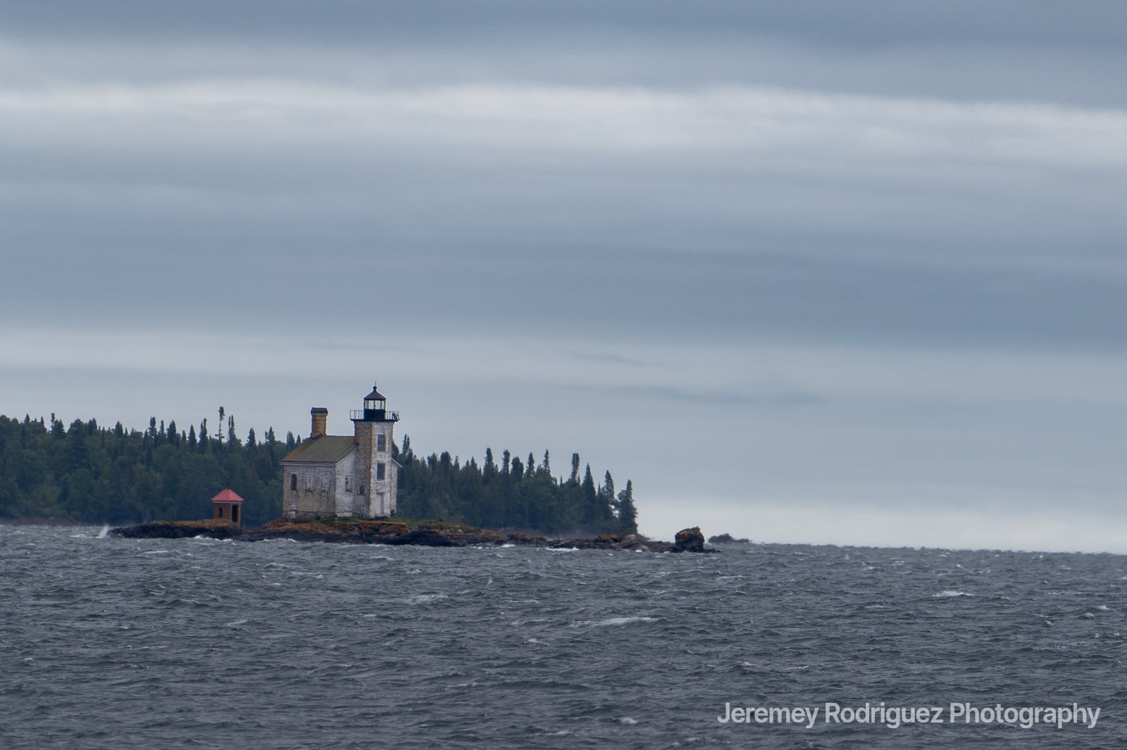 Gull Rock Lighthouse from High Rock Bay