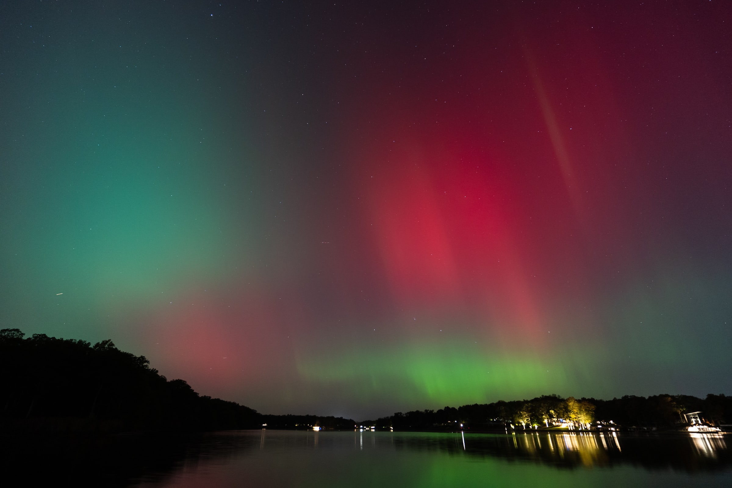 Northern Lights Over a Calm Lake