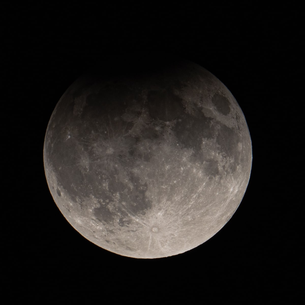 Full Moon With Shadowed Upper Edge