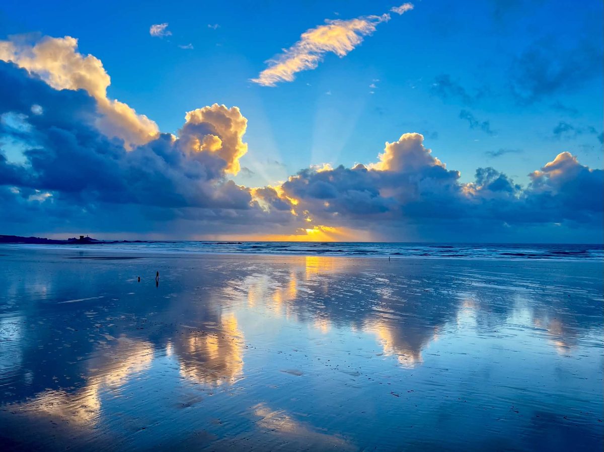 St Ouen's Bay, photographed by Mrs