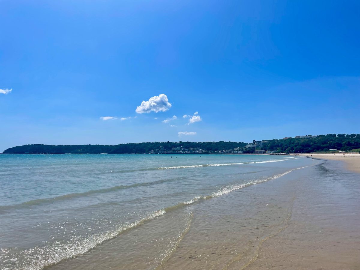 St Aubin's Bay, photographed by Jade
