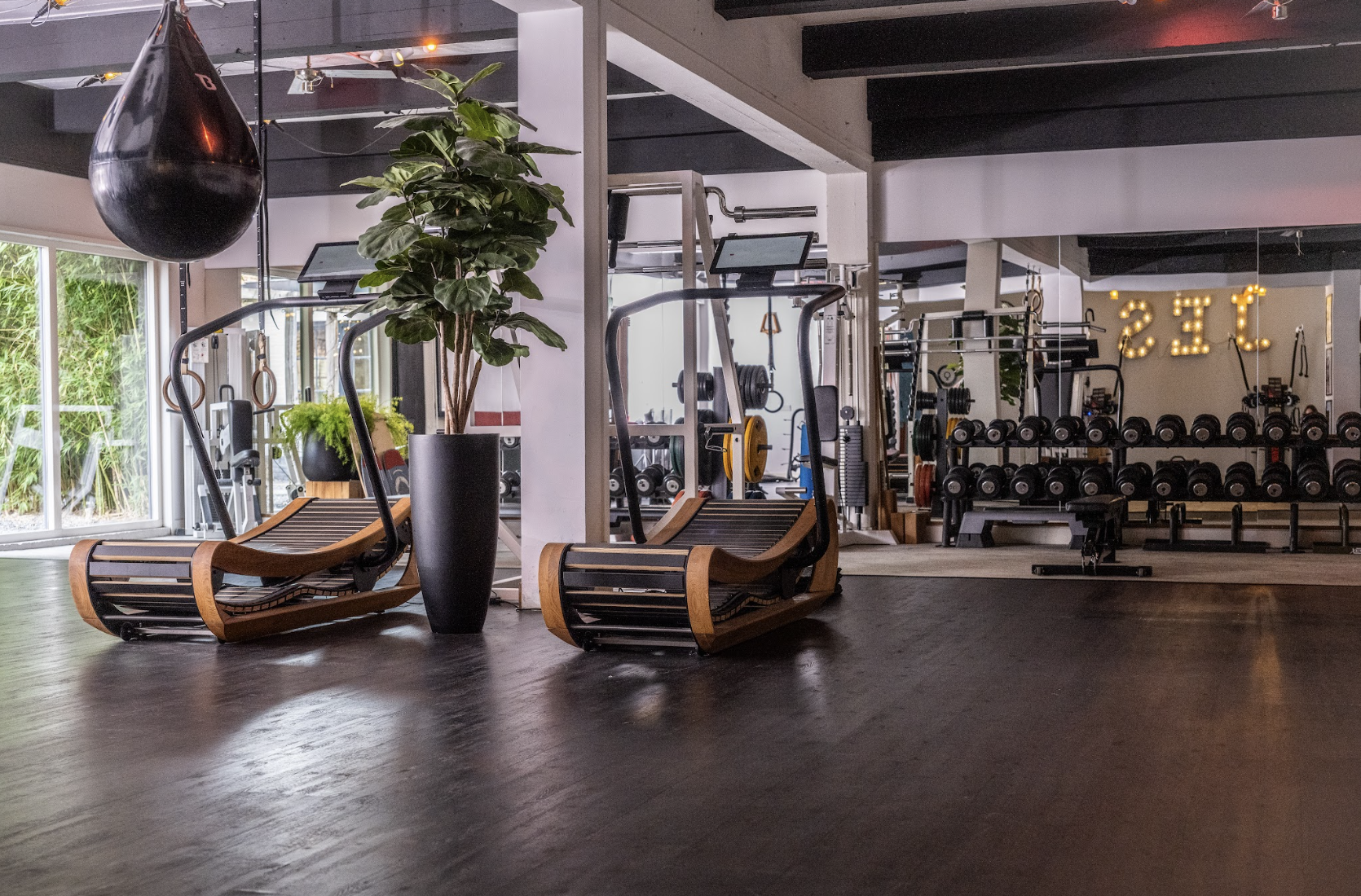 Client doing a workout with a trainer at JES Training Hub