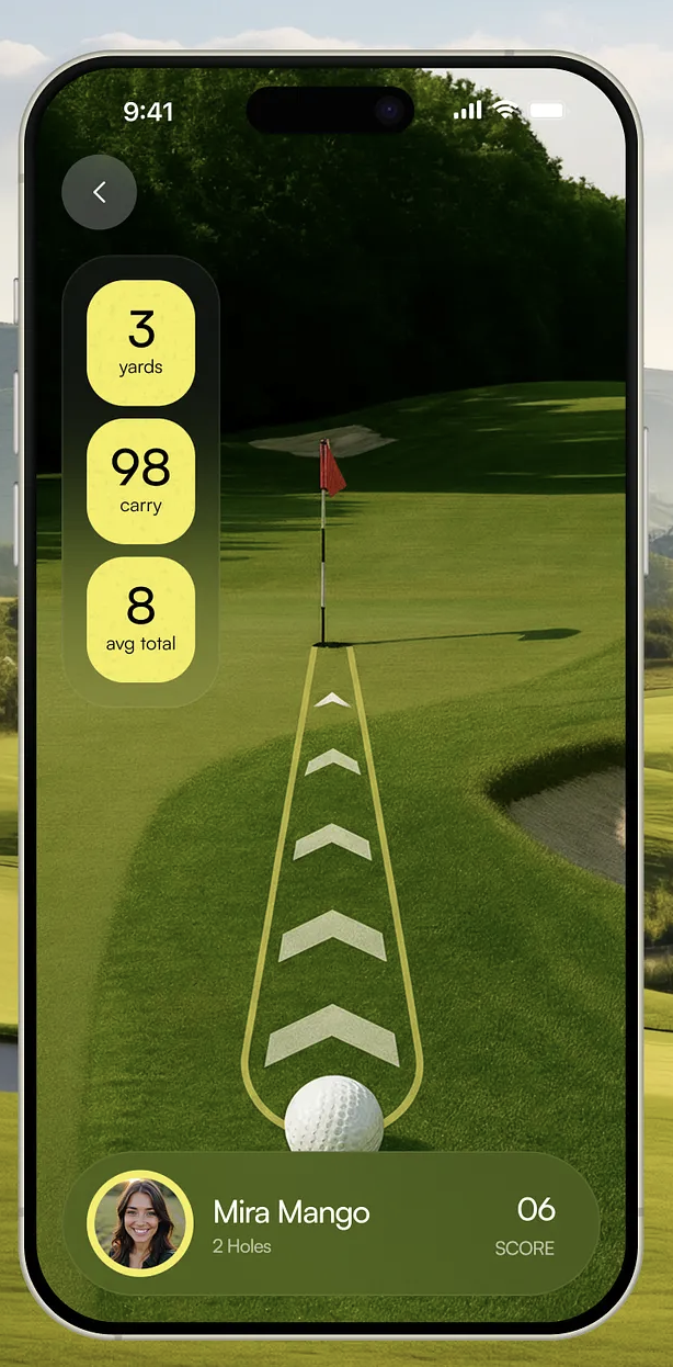 Golf course view during a round