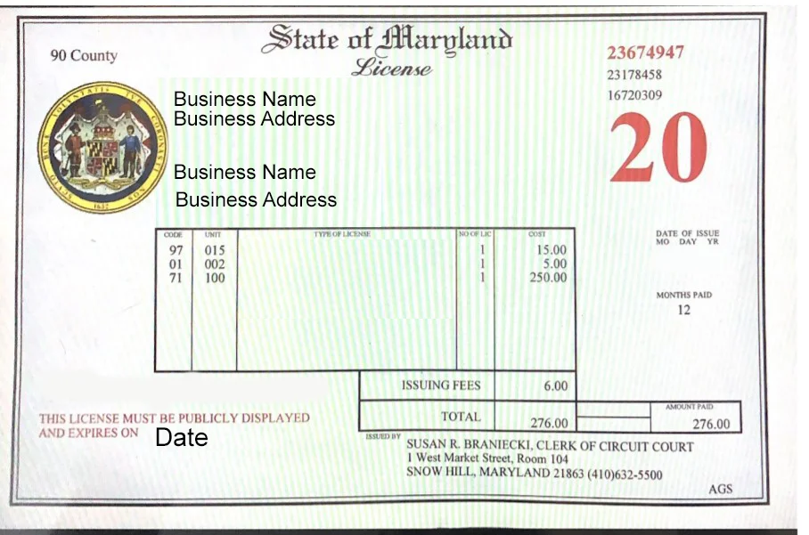 Maryland Vapor License