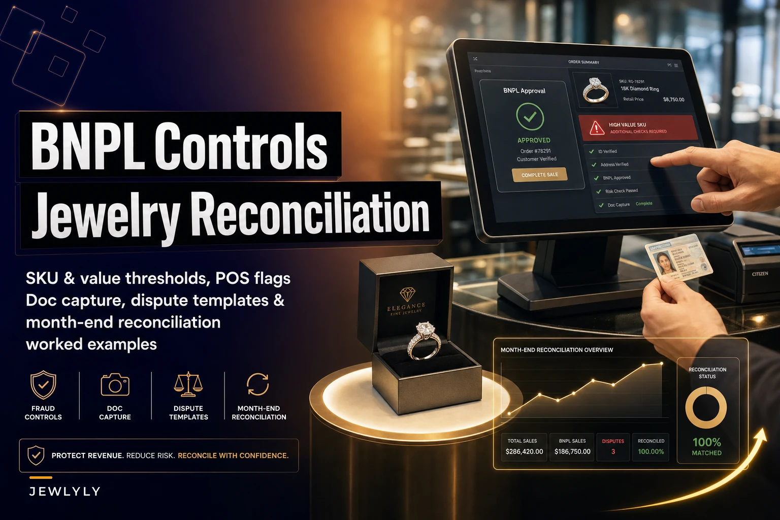 BNPL operations for high-ticket jewelry with fraud controls and reconciliation